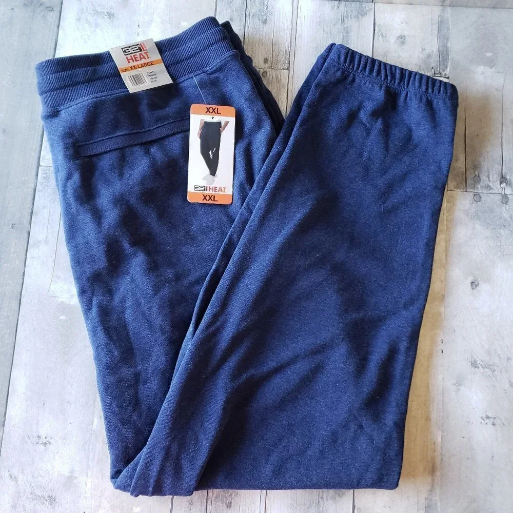 NWT - 32 Degrees Men's French Terry Blue Jogger - Size XXL